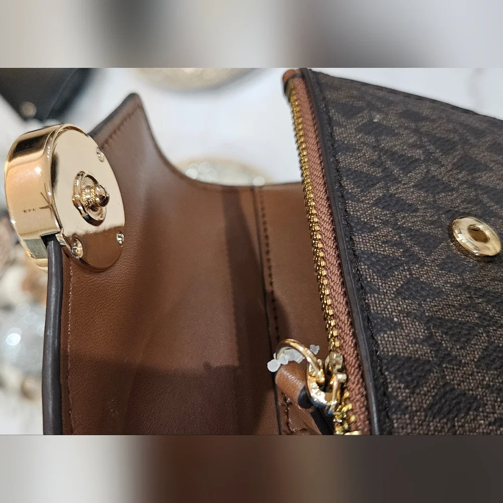Michael Kors Brown and Black Wallet NWOT
